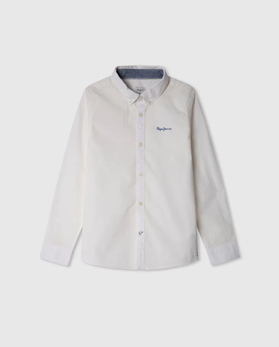 

Рубашка Camden Poplin для мальчиков Pepe Jeans, белый