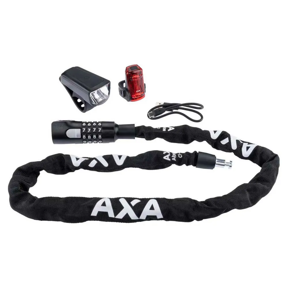 

Комплект велосипедных фонарей AXA Absolute C5-90/DWN 50, серебряный