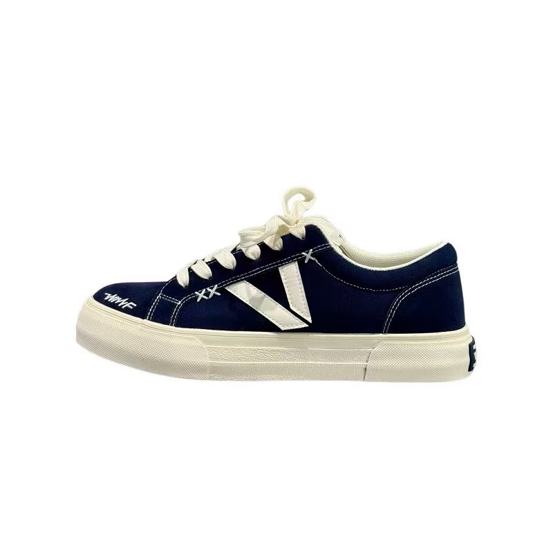 

FOMOCE Низкие кеды из холста унисекс темно-синие (белый+розовый), цвет Navy Blue (White+Pink)