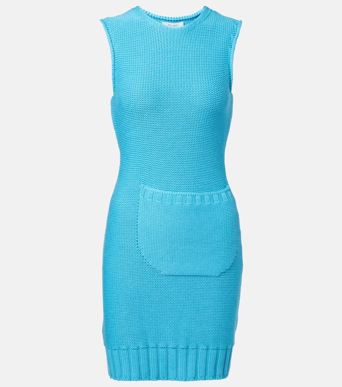 

Трикотажное мини-платье из хлопка и шерсти JW Anderson, Bright Blue