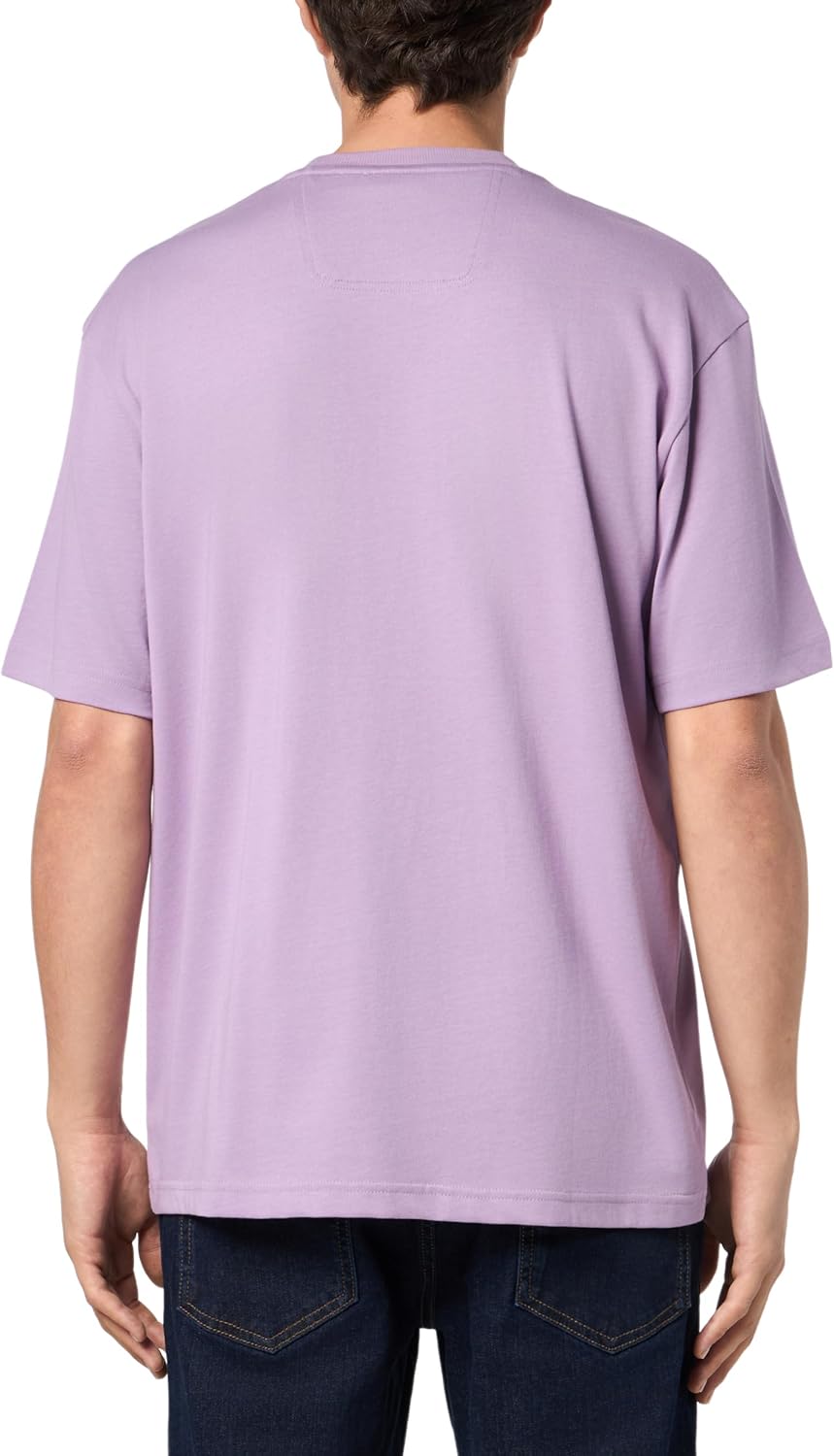 Мужская хлопковая футболка BOSS Tonal Center Logo, Lavender Flower — фото 2