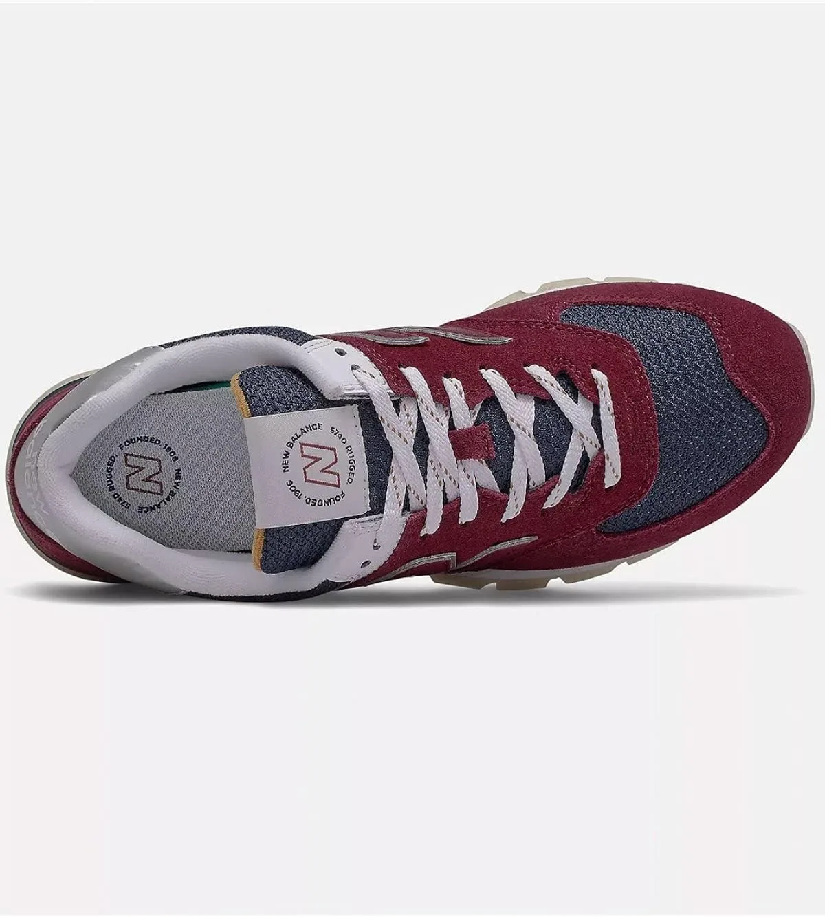 Мужские кроссовки New Balance 574v2, белый/красный — фото 4