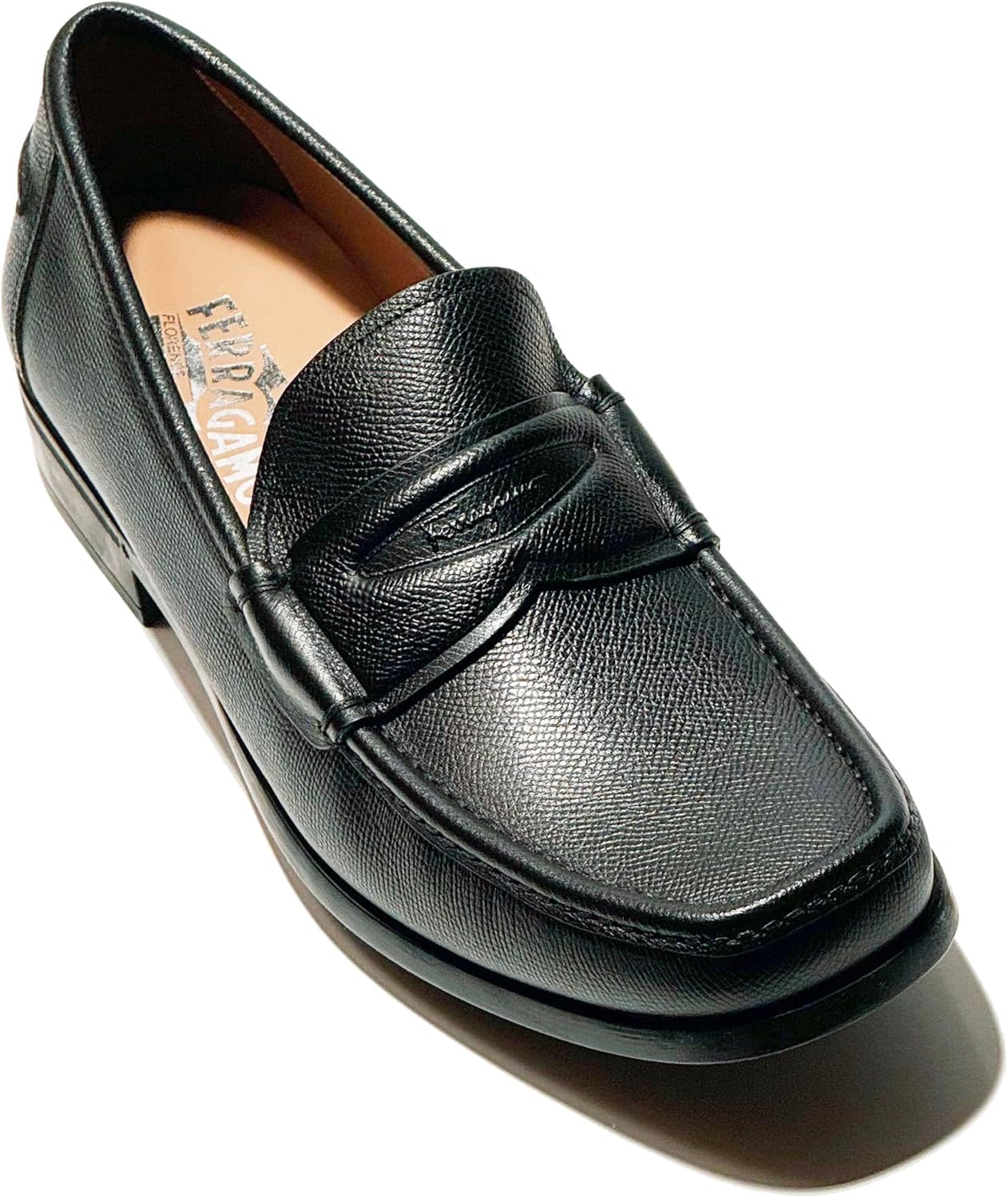 

Мужские лоферы Ferragamo Penny из черной зернистой кожи, повседневные (Salvatore)