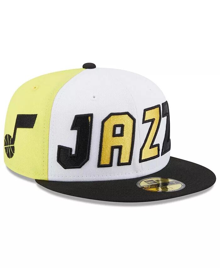 

Мужская белая, черная приталенная шляпа Utah Jazz Back Half 59FIFTY New Era
