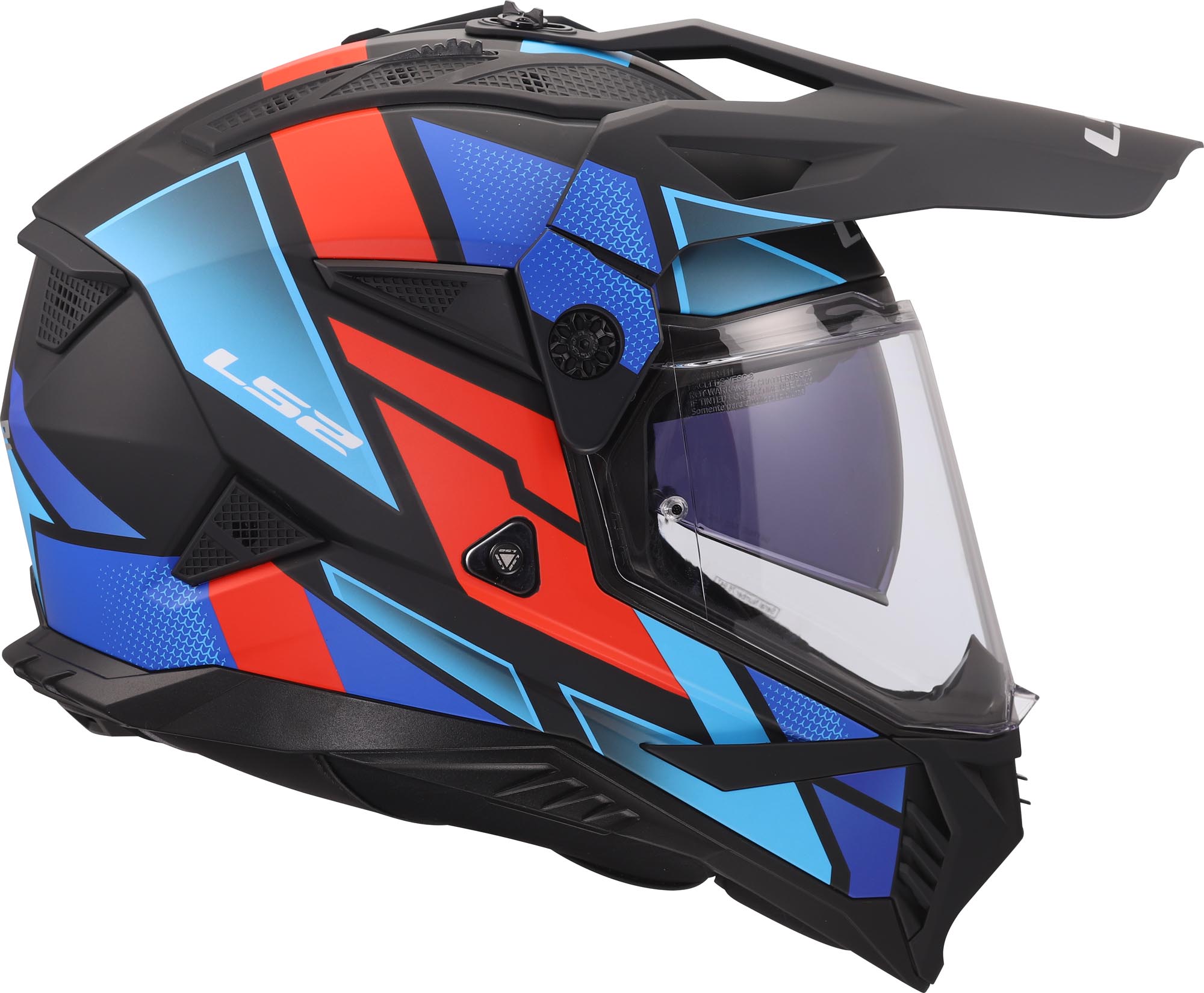 Шлем LS2 mx702 pioneer ii block enduro, Black/Red/Blue выгодно купить ...