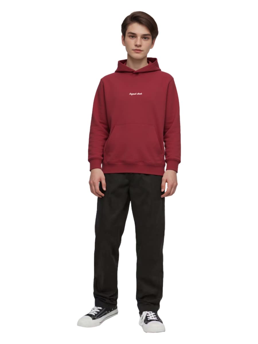 Толстовка Jack & Jones Junior Norrebro, темно-красный — фото 3