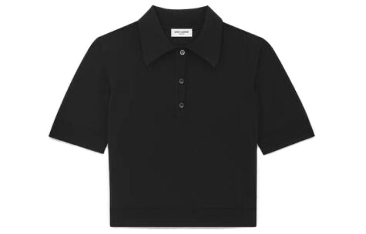 

Рубашка поло женская черная Saint Laurent