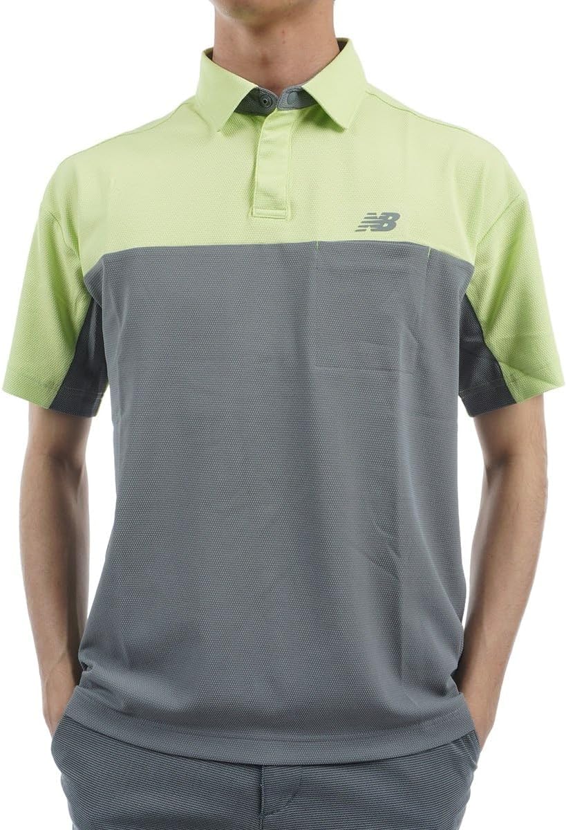 

Мужская поло-рубашка для гольфа New Balance 012-4168001 (впитывает пот, быстро сохнет, эластичная), желтый/серый