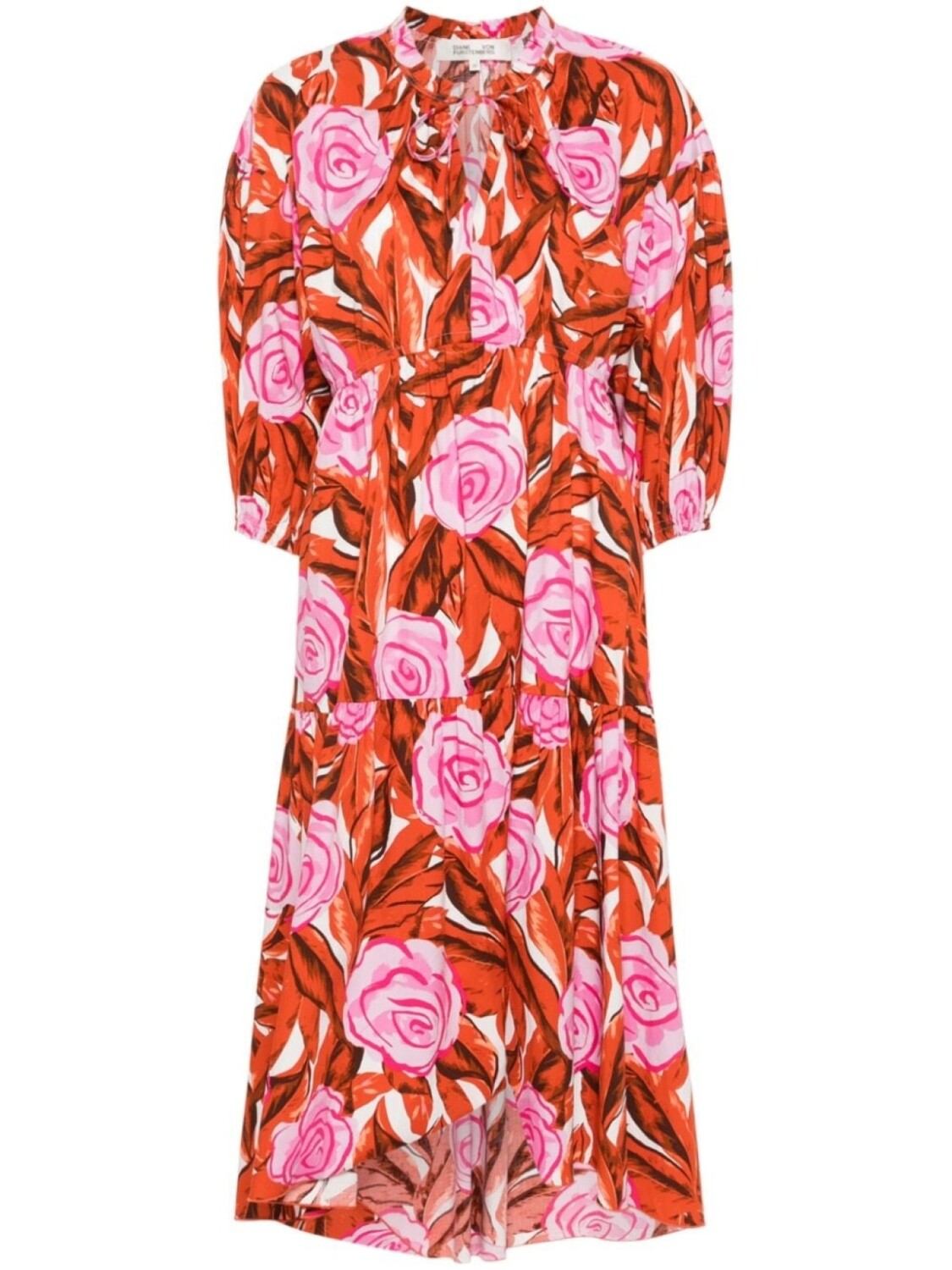 

Diane Von Furstenberg платье Artie с принтом Palm Floral, оранжевый