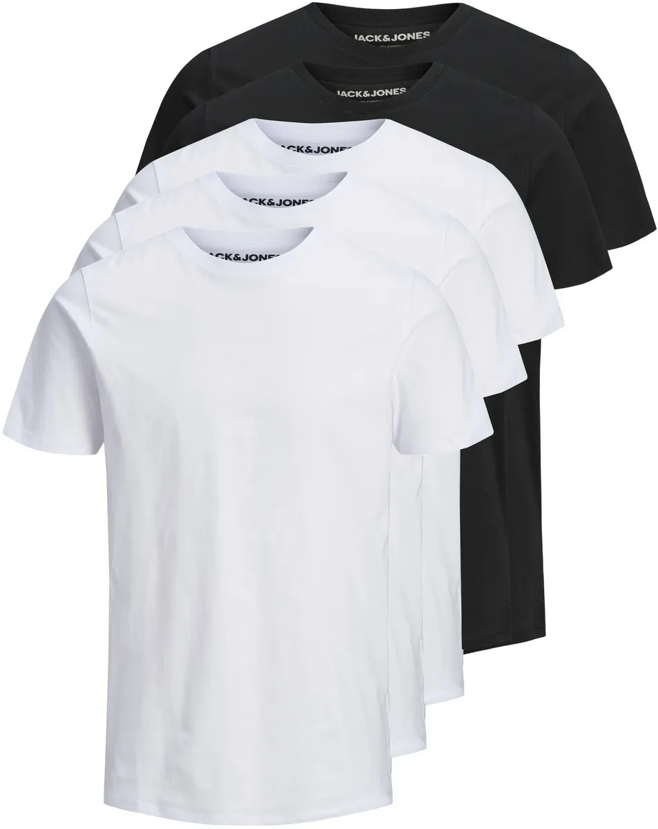 

Футболка Jack & Jones "JJJEORGANIC BASIC TEE SS O-NE 5PK MP NOOS", белый