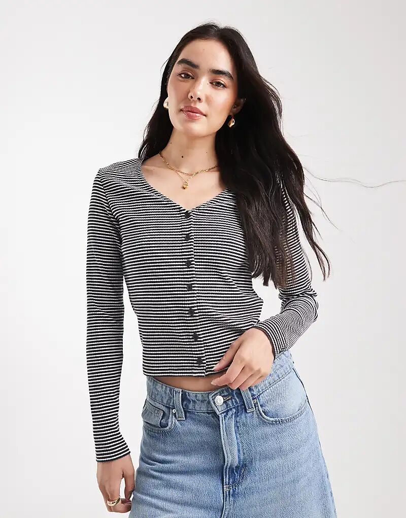 

Лонгслив Levi's Muse с длинным рукавом и пуговицами спереди в полоску