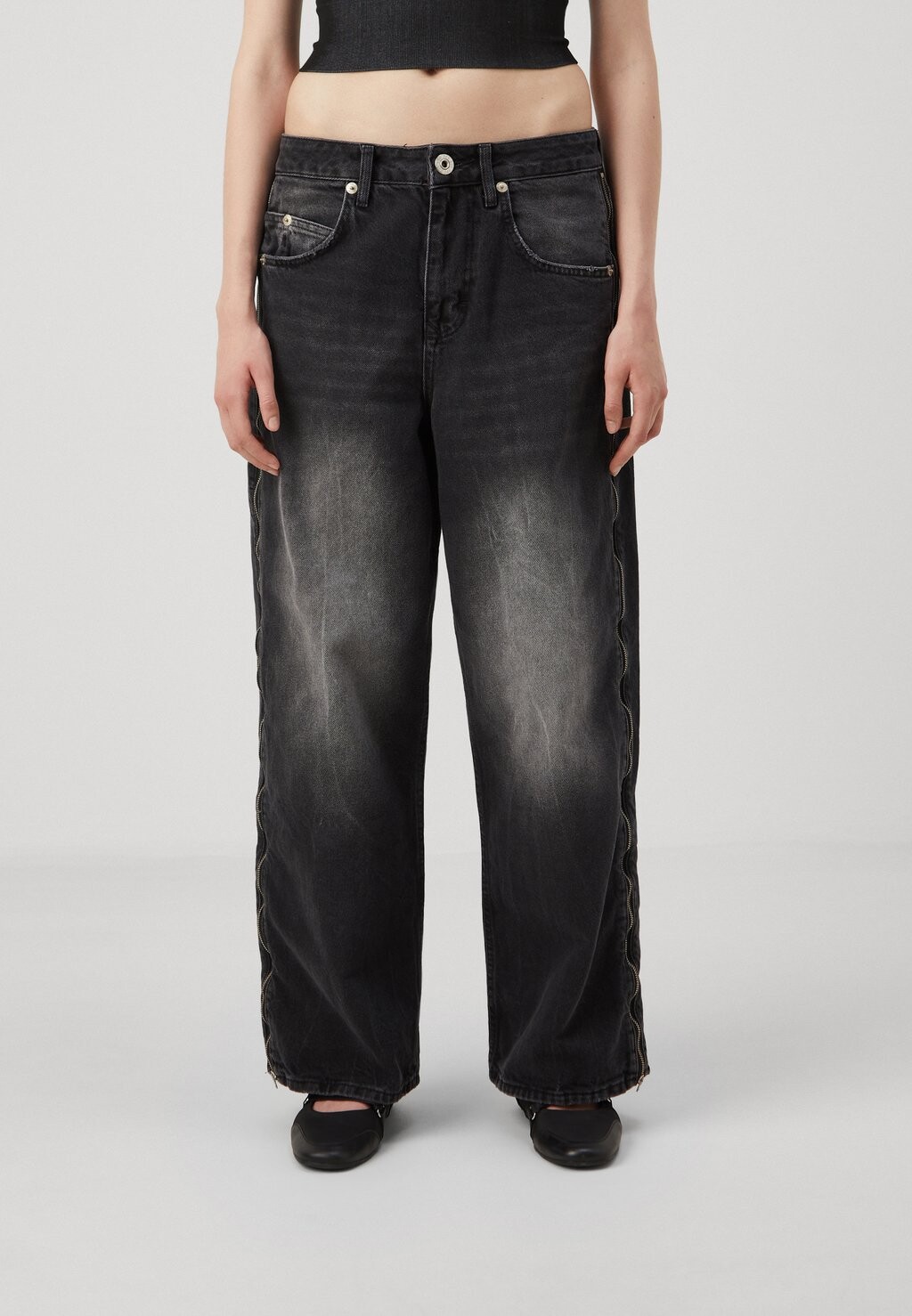 

Джинсы свободного кроя JAYA SIDE ZIP BDG Urban Outfitters, черный