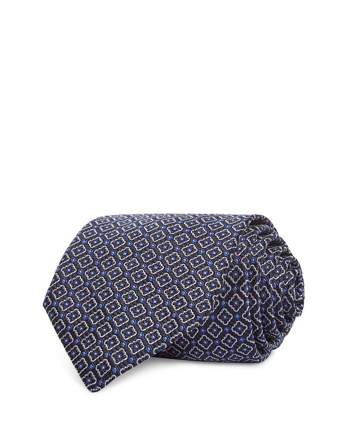 

Шелковый галстук Classic Medallion с медальоном Canali, синий