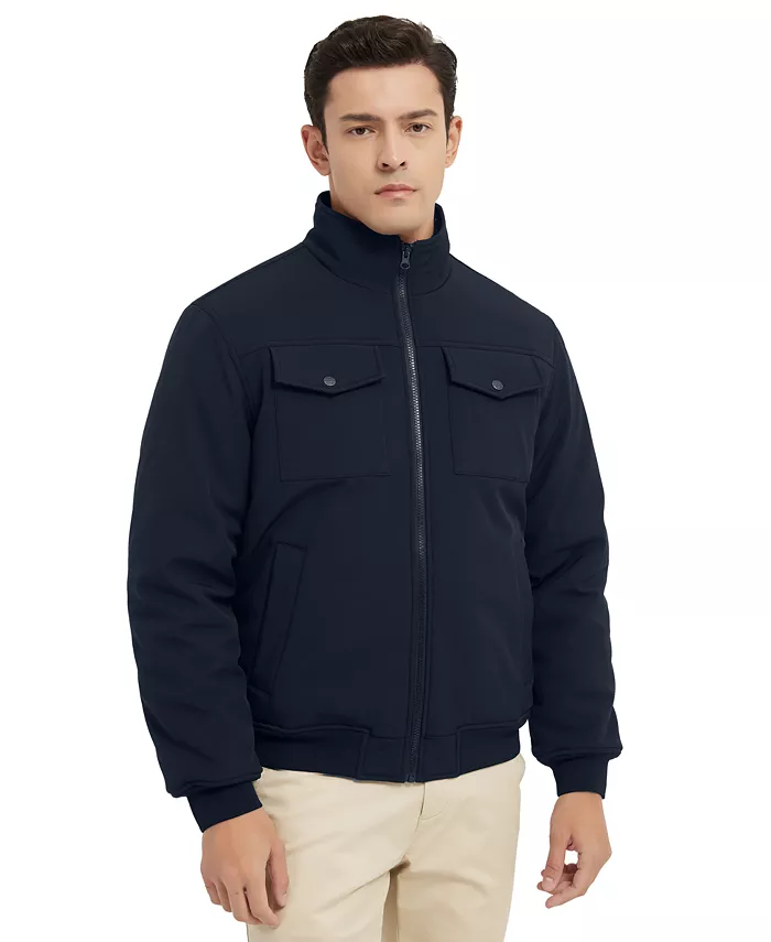 

Мужская куртка-бомбер утилитарная Stand Collor Softshell Hawke & Co., синий