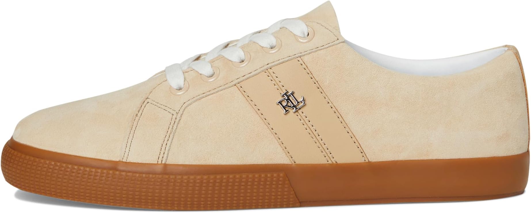 Кроссовки Lauren Ralph Lauren Janson II Suede & Nappa Leather Sneakers, цвет Sand Dune — фото 4