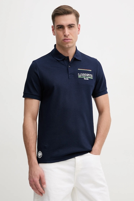 

Хлопковая поло Lacoste, темно-синий