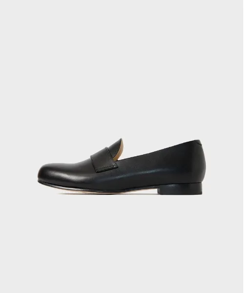 Мужские лоферы из натуральной кожи French Loafer foot the coacher чёрные — фото 2