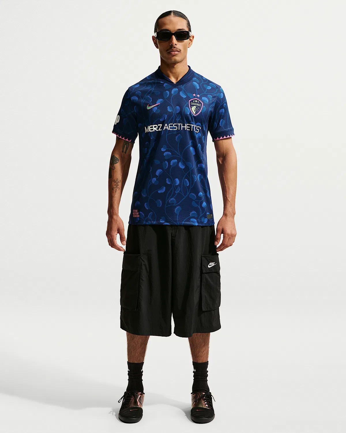 Мужская футболка Nike Dri-FIT NWSL Replica Jersey North Carolina Courage Stadium Away, Blue Void — фото 4