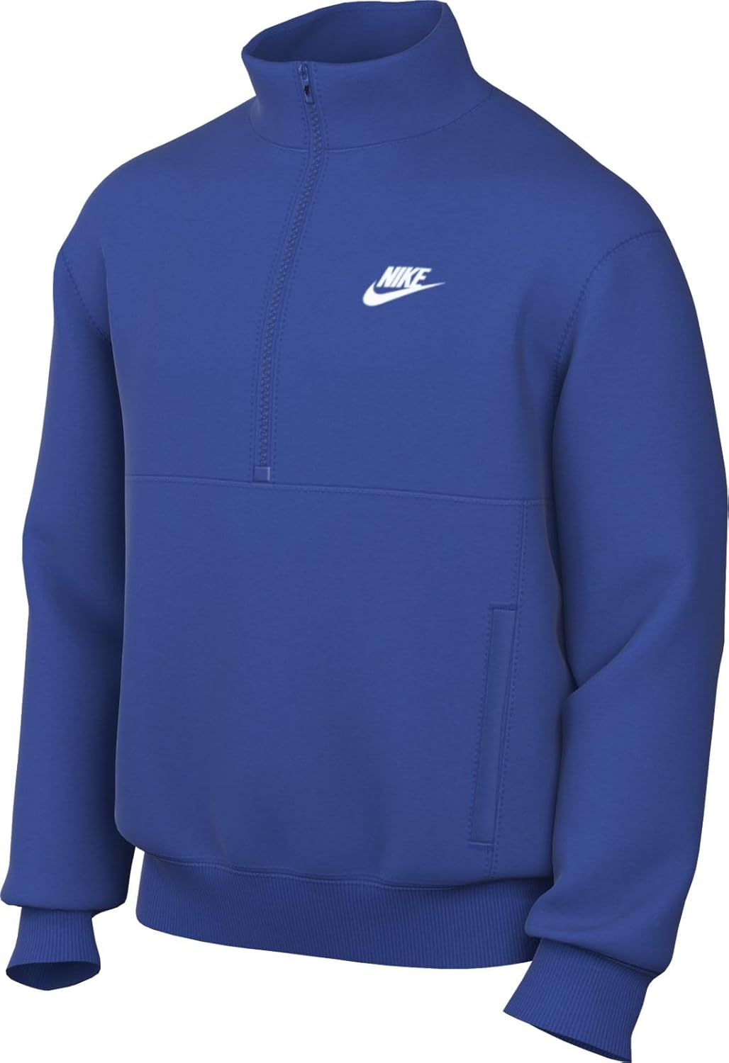 

Мужской свитер Nike Sportswear Club с начесом сзади и молнией 1/2, Royal Blue/White