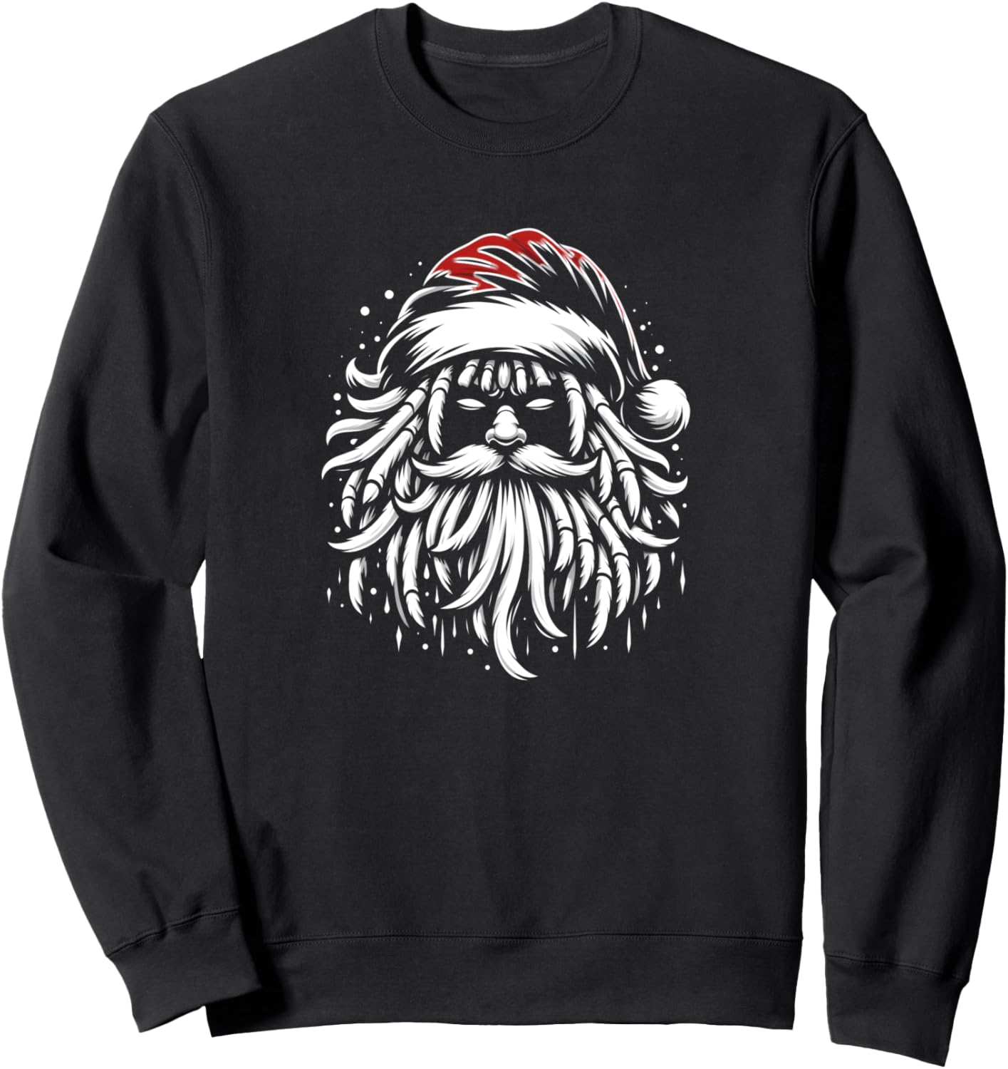 

Забавная рождественская толстовка с изображением Санта-Клауса с дредами в стиле раста Funny Christmas Apparel, черный