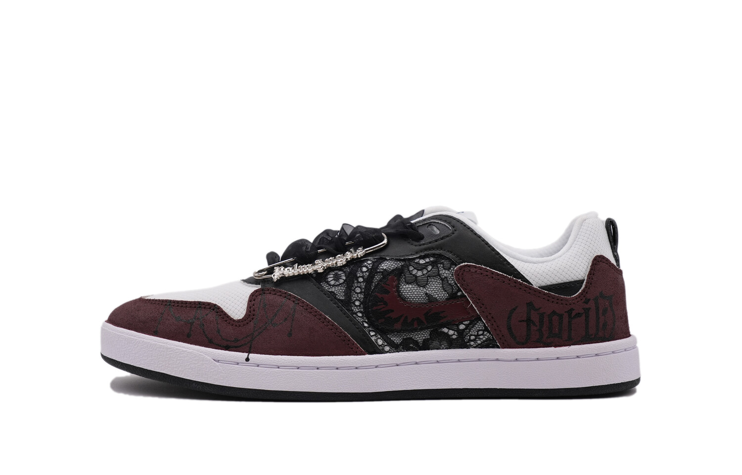 

Кроссовки Nike SB Alleyoop Skateboarding Shoes Men Low-top Black/Red/White, темно-красный