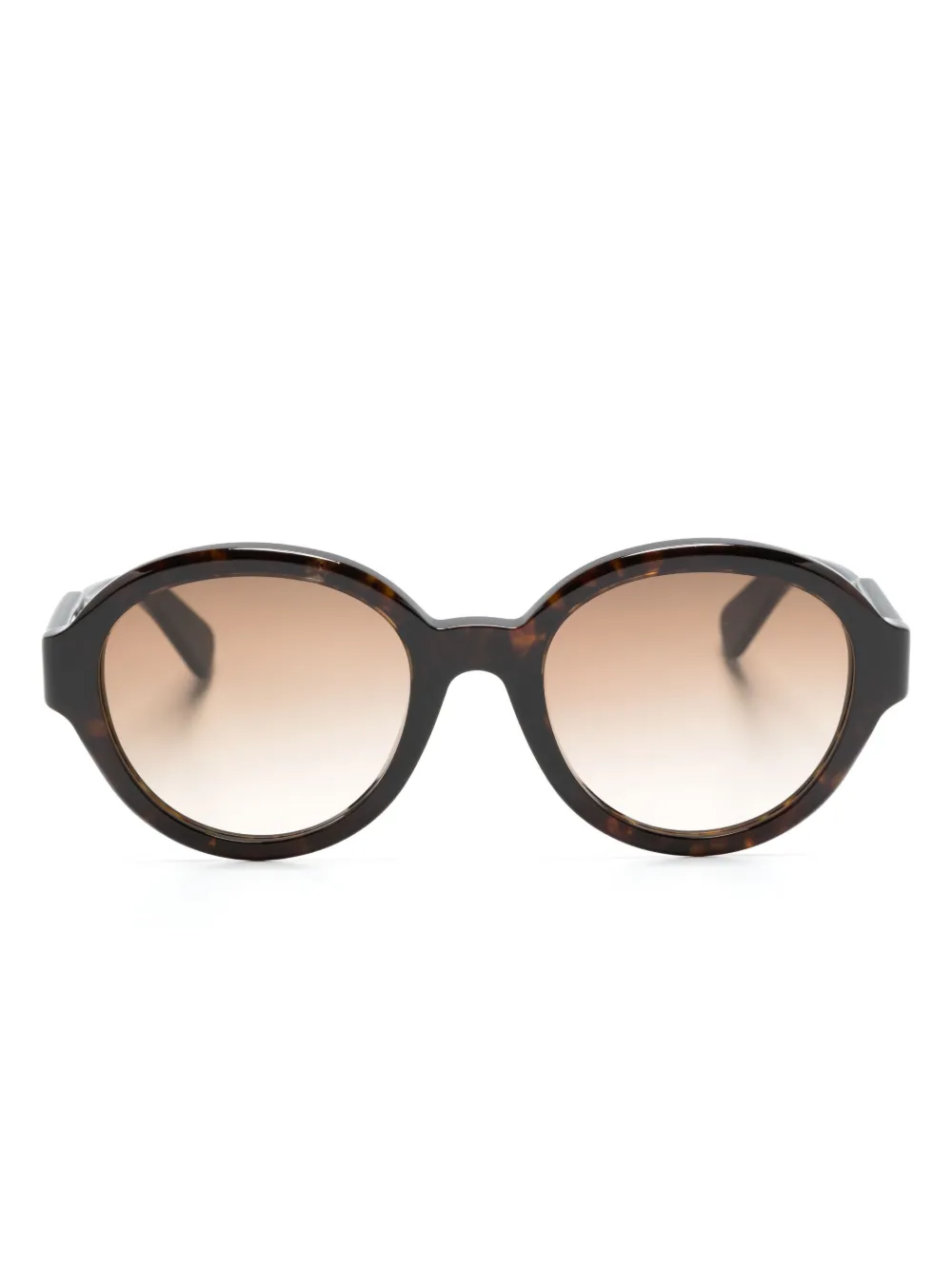 

Солнцезащитные очки в круглой оправе черепаховой расцветки Chloé Eyewear, коричневый