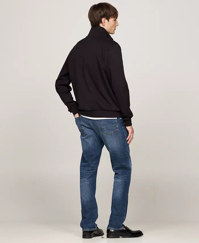 Мужская толстовка Essential Intechno Knit Regular-Fit с молнией 1/4 Tommy Hilfiger, черный — фото 3