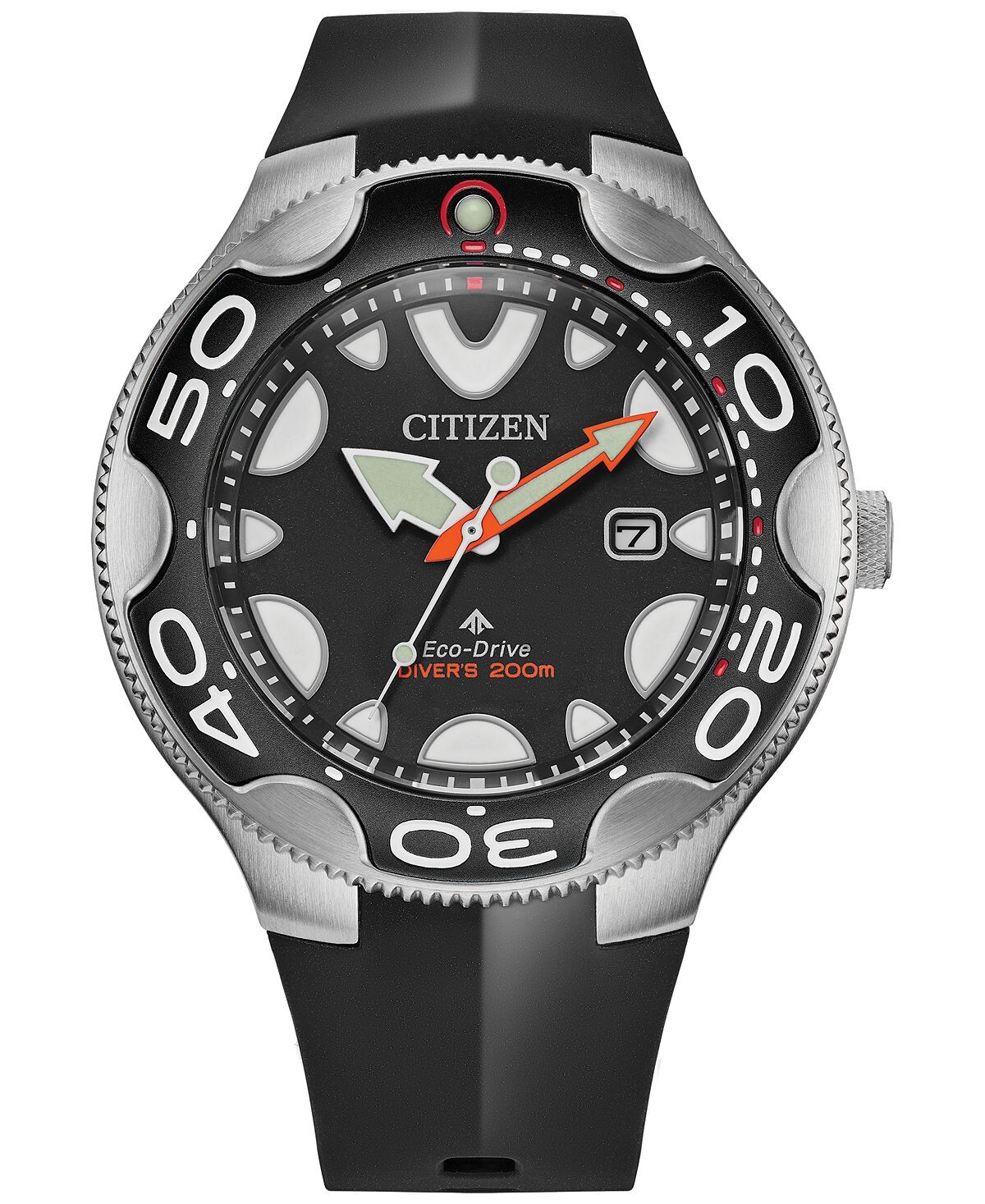 

Мужские часы Eco-Drive Promaster Orca с черным каучуковым ремешком, 46 мм Citizen