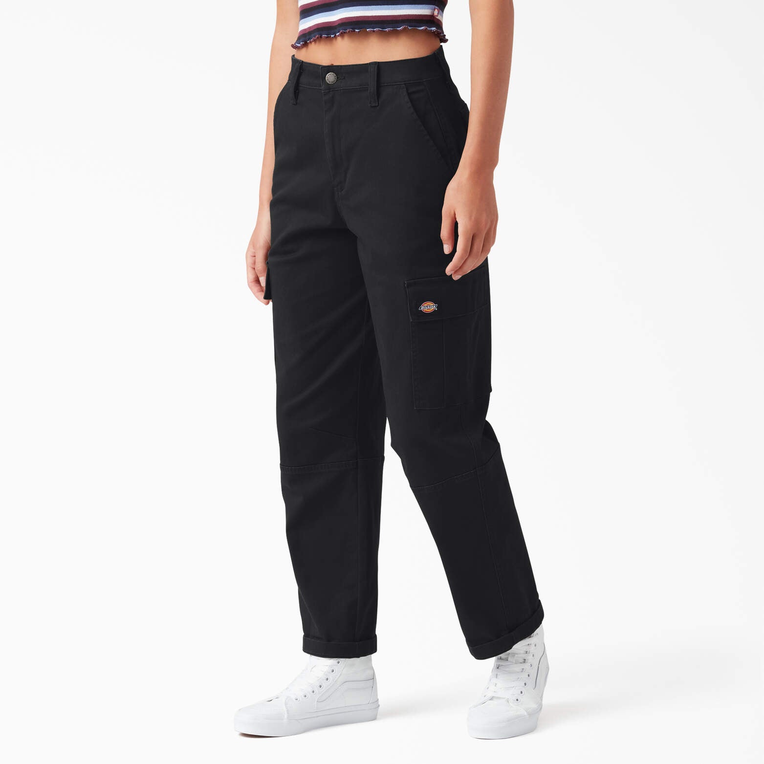 

Женские укороченные брюки-карго свободного кроя Dickies, черный