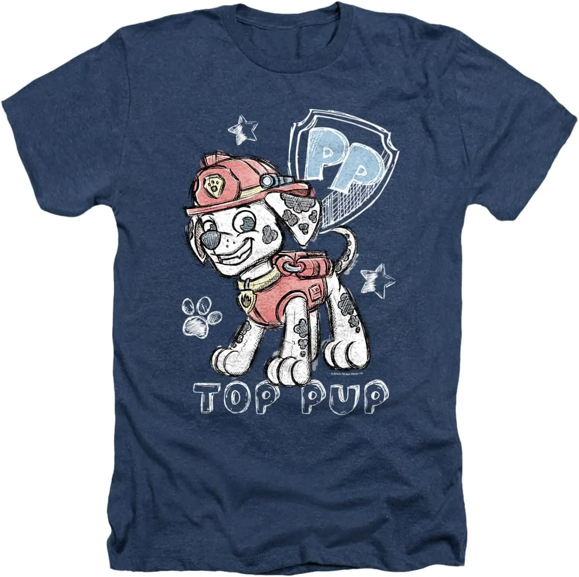 

Футболка Popfunk Paw Patrol Doodle Marshall Unisex Adult Heather