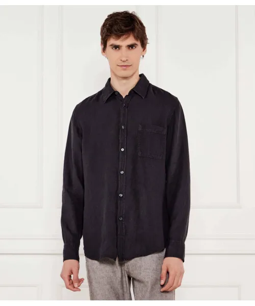 

Элегантная льняная рубашка_6 Regular fit Boss Orange, черный