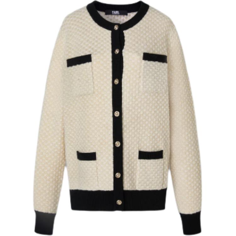 

KARL LAGERFELD / Karl Lagerfeld Jeans KARL LAGERFELD FW22 Вязаный свитер в корейском стиле для женщин черный