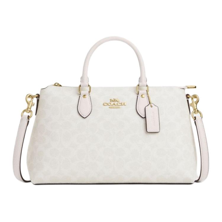 

COACH Плечевая сумка из ПВХ через плечо женская большая меловая белая