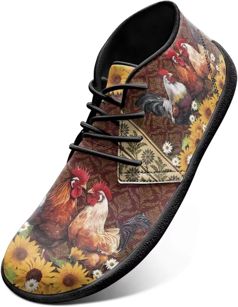 

Кроссовки Rooster Athletic, туфли-слипоны Hummingbird, плоские туфли, широкие обувь босоножки для мужчин и женщин, с нулевым перепадом подошвы, легкие тренировочные кроссовки Chririnla, Sunflower Boho Rooster