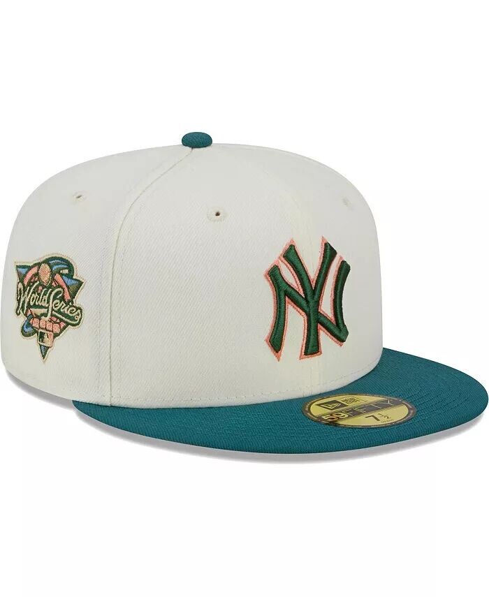 

Мужская кремовая кепка New York Yankees Chrome Evergreen 59FIFTY приталенная кепка New Era, слоновая кость/кремовый