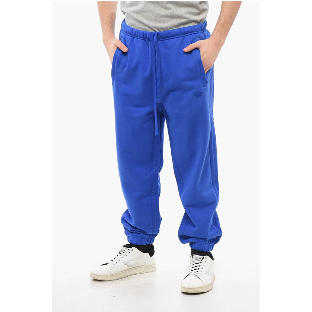 

Хлопковые джоггеры с затягивающимся шнурком на талии Adidas, Blue