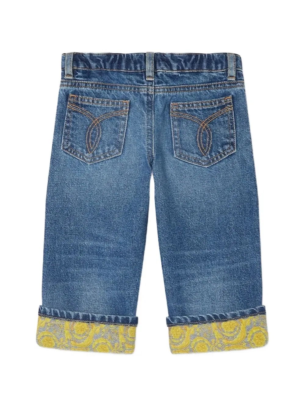 Шорты из жаккардовой ткани с узором Versace Kids, синий — фото 2