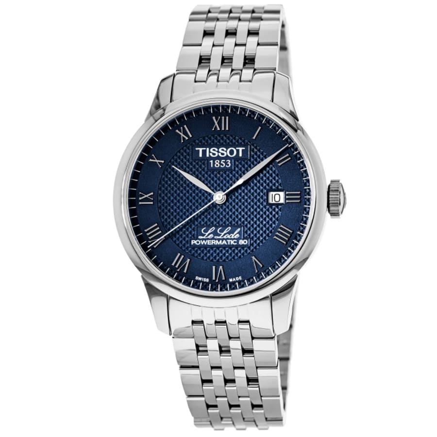 

Tissot Le Locle Powermatic 80 синие циферблат нержавеющая сталь мужские часы T006.407.11.043.00