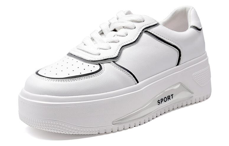 

Кеды, скейтборд обувь женская низкая Lesele, цвет White Gray