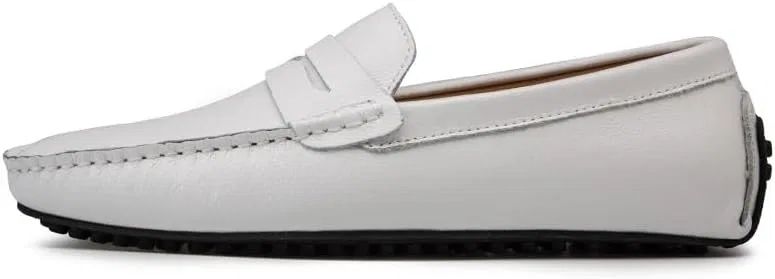 Лоферы кожаные Loafers Shoe Penny Driving White SayfuR — фото 2