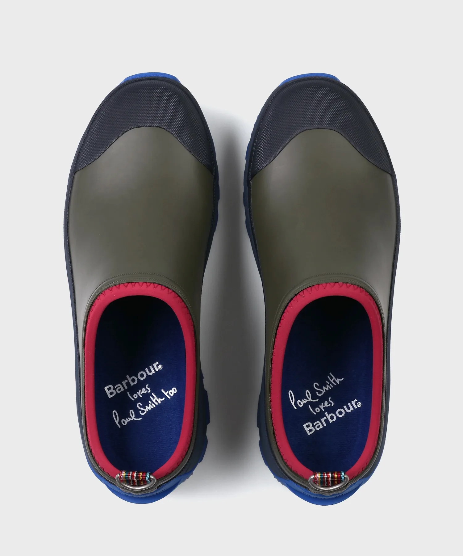 Мужские сандалии Paul Smith Loves Barbour Croc Sandal MRF0050 оливковые — фото 4