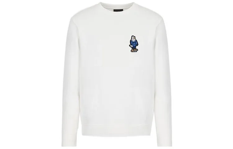 EMPORIO ARMANI Свитшот мужской белый Crew Neck Moderate Regular