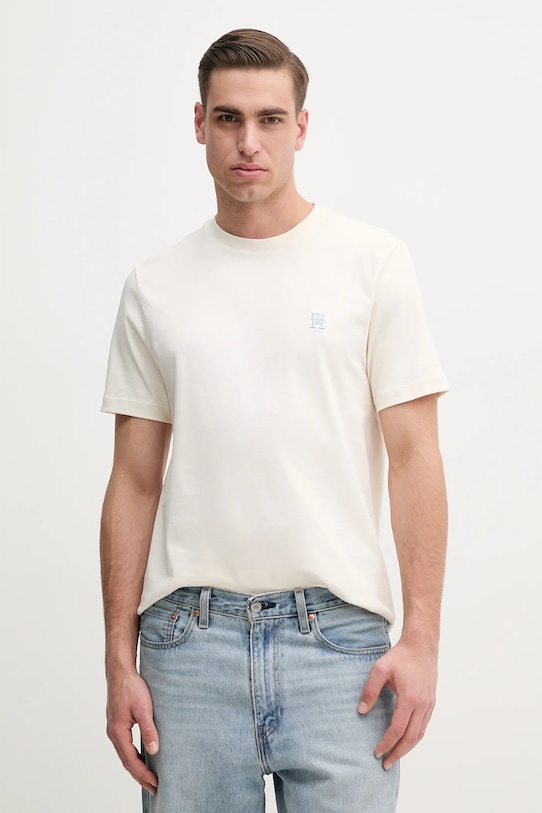 

Хлопковая футболка Tommy Hilfiger, бежевый