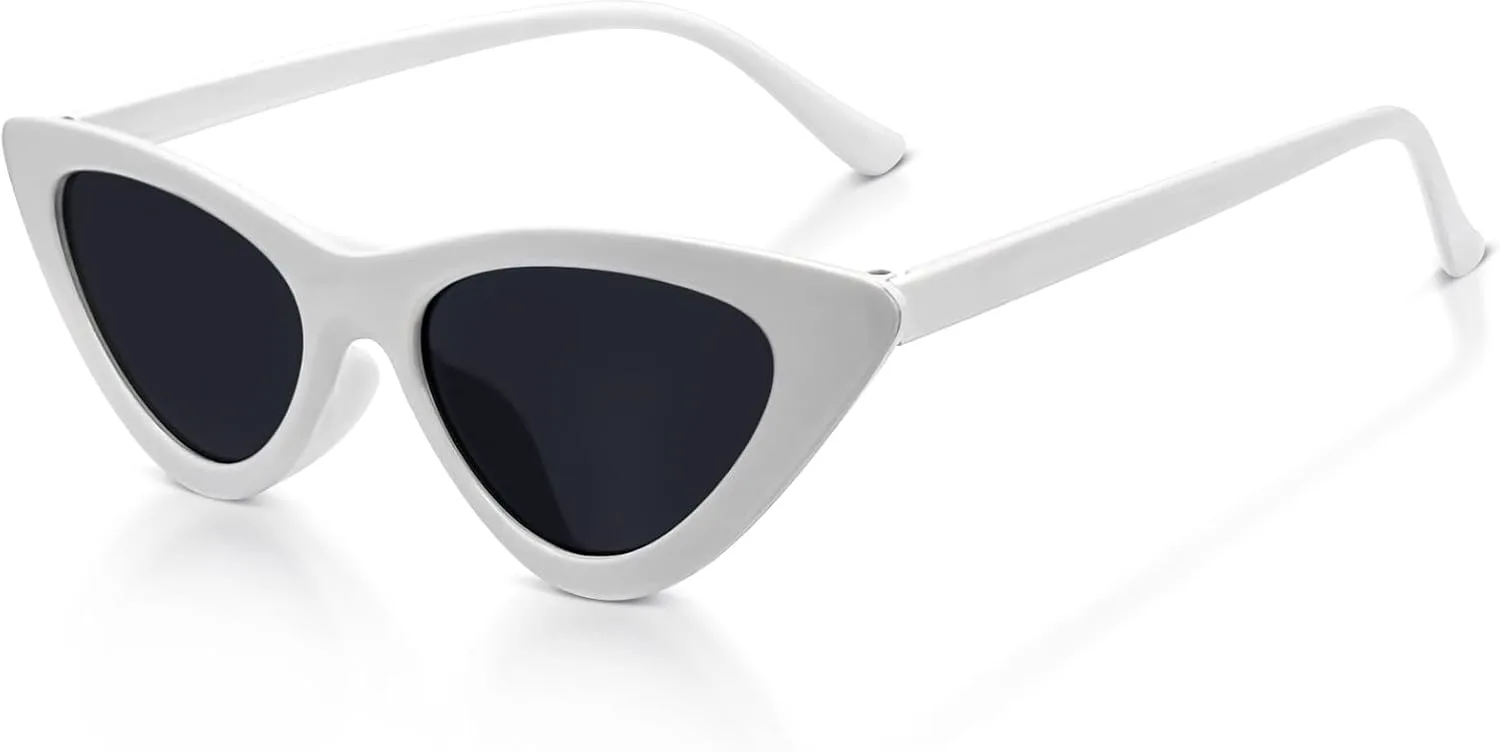 

Солнцезащитные очки «кошачий глаз» для женщин и мужчин, защита от УФ-излучения UV400, модные очки для повседневной езды, путешествий и вечеринок gamegalaxy, White