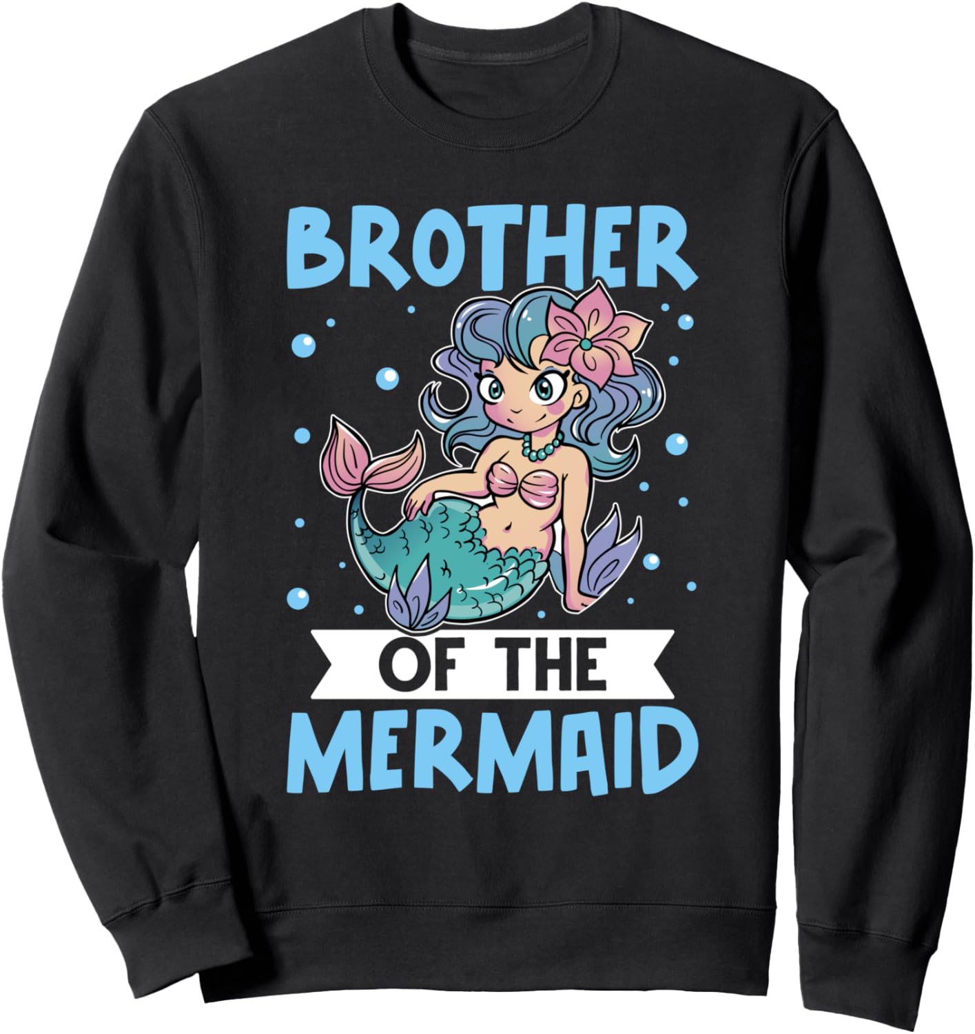 

Толстовка «Брат Русалки» для девочек и мальчиков Favorite Brother Designs For Boys, черный