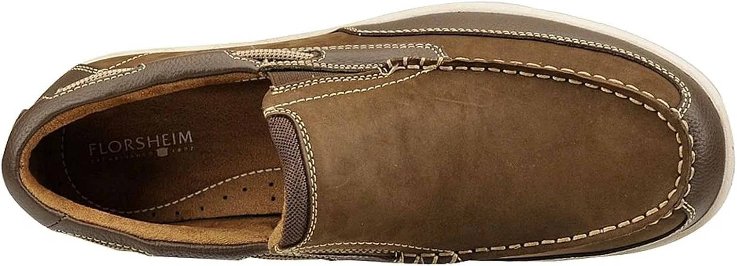 Лоферы Florsheim Lakeside Moc Toe Slip On, коричневый нубук — фото 2