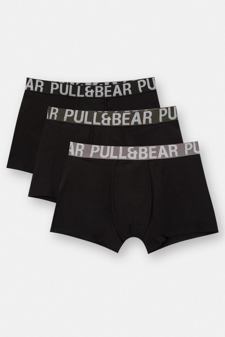 

Упаковка из 3 трусов-боксеров с логотипом Pull And Bear, мультиколор