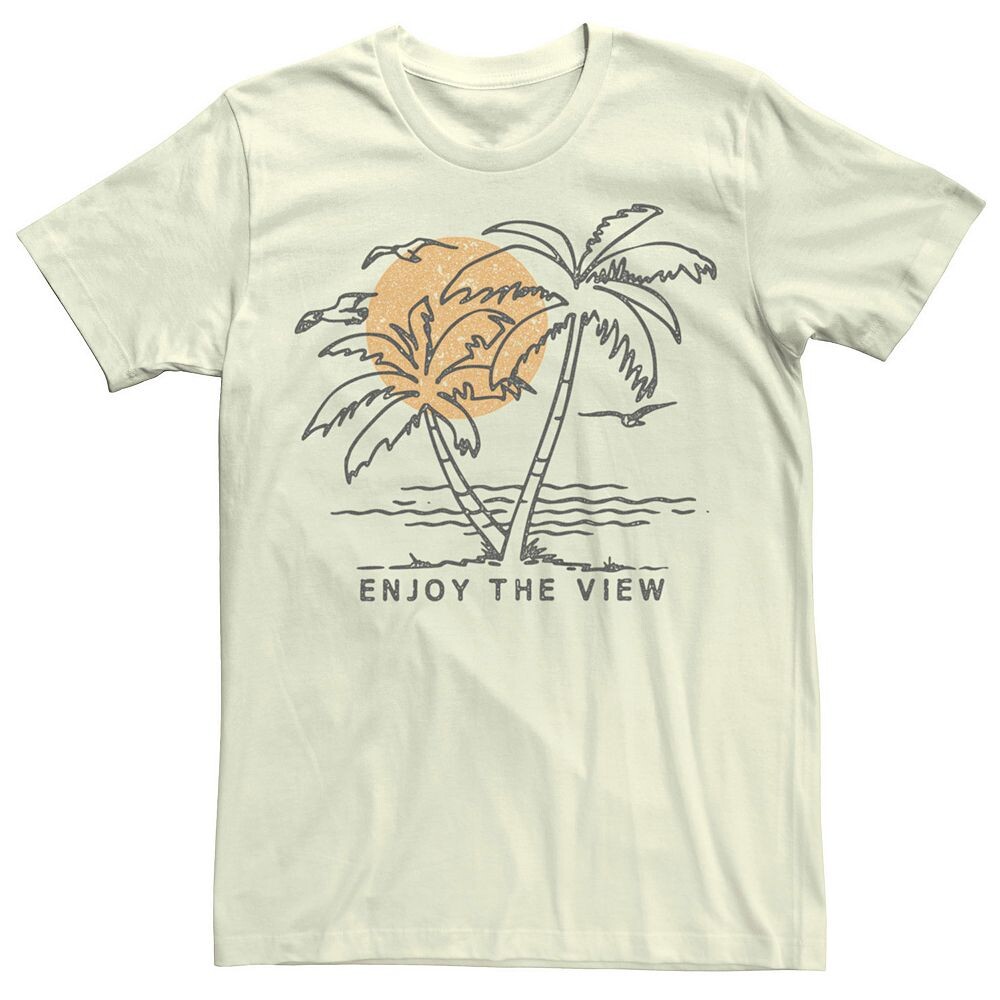 Мужская футболка Enjoy the View Beach с рисунком Generic, цвет Natural