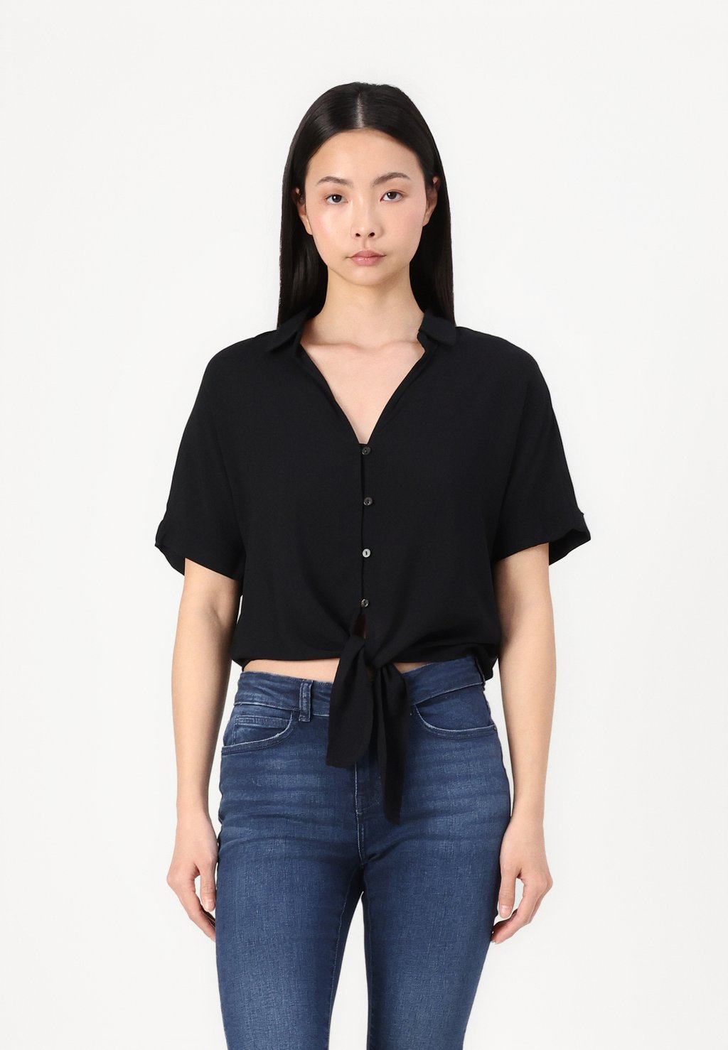 

Блузка на пуговицах ONLNOVA LIFE KNOT SHIRT ONLY, черный