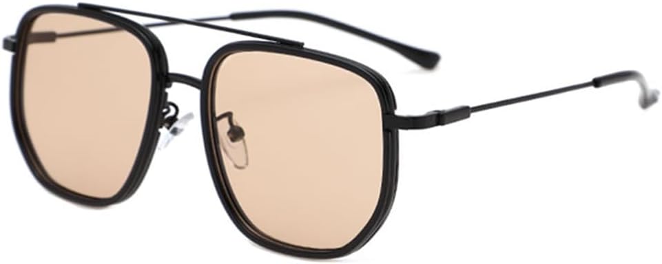 

Классические коричневые солнцезащитные очки для мужчин и женщин. Стильные солнцезащитные очки в квадратной оправе, унисекс, модель «пилот», защита от УФ-излучения UV400 N45 mincl, Brown